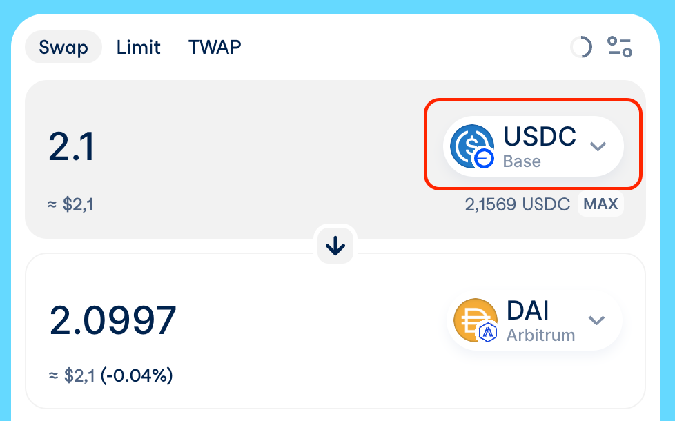 Open source token selector